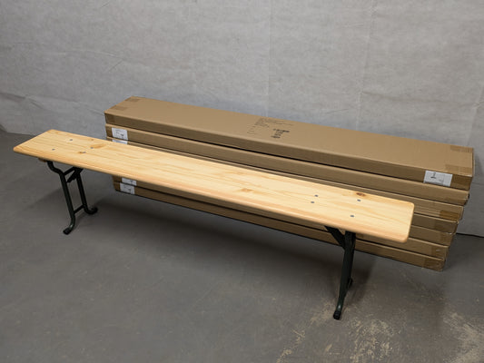 British Army Wooden Trestle Folding Bench