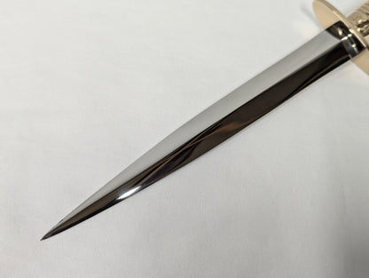 John Nowill & Sons Fairbairn Sykes Gold Plated Handle 3rd Pattern Commando Knife with Gift Box