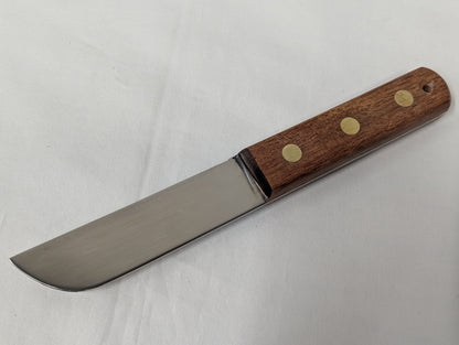 2 Piece Yachtsmans Set Wooden Handle Knife with Marline Spike and Sheath