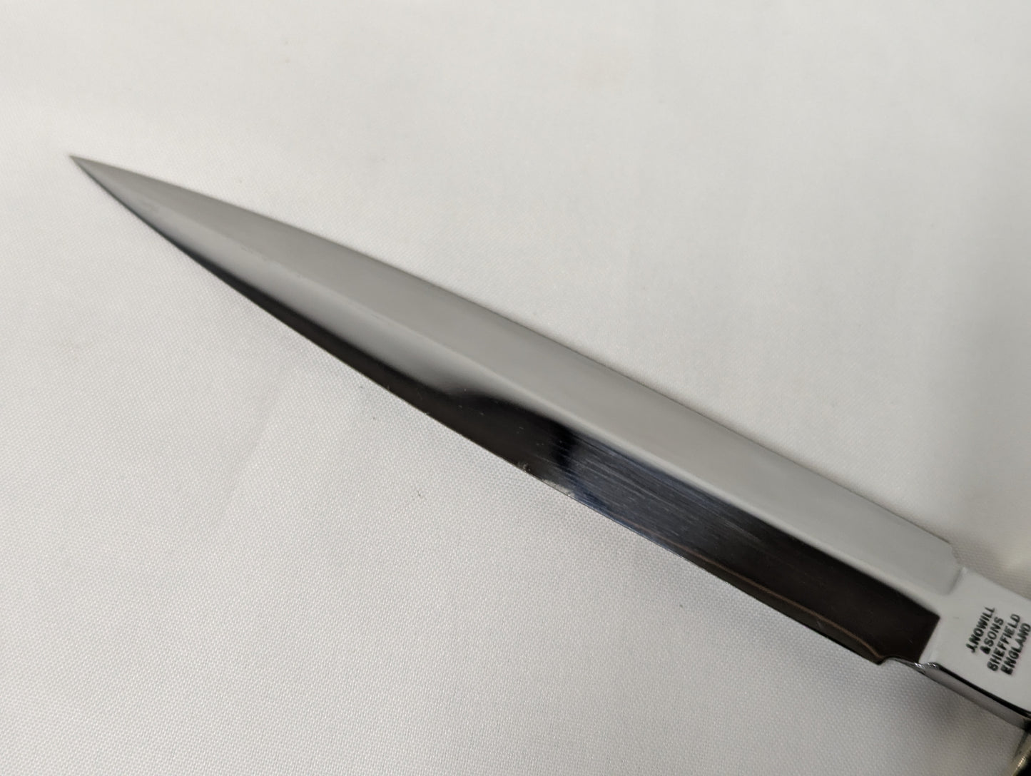 John Nowill & Sons Stag Handle Stiletto Commando Knife with Sheath