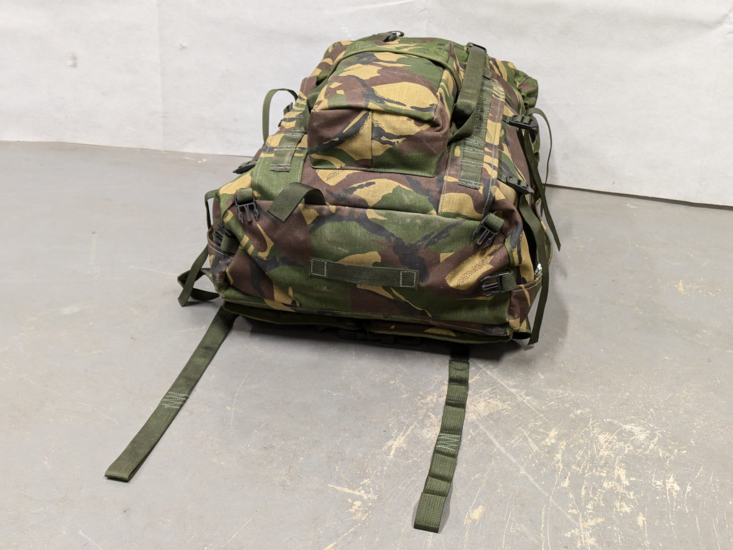 British Army Vintage DPM Camo Long Back 100L Bergen Rucksack