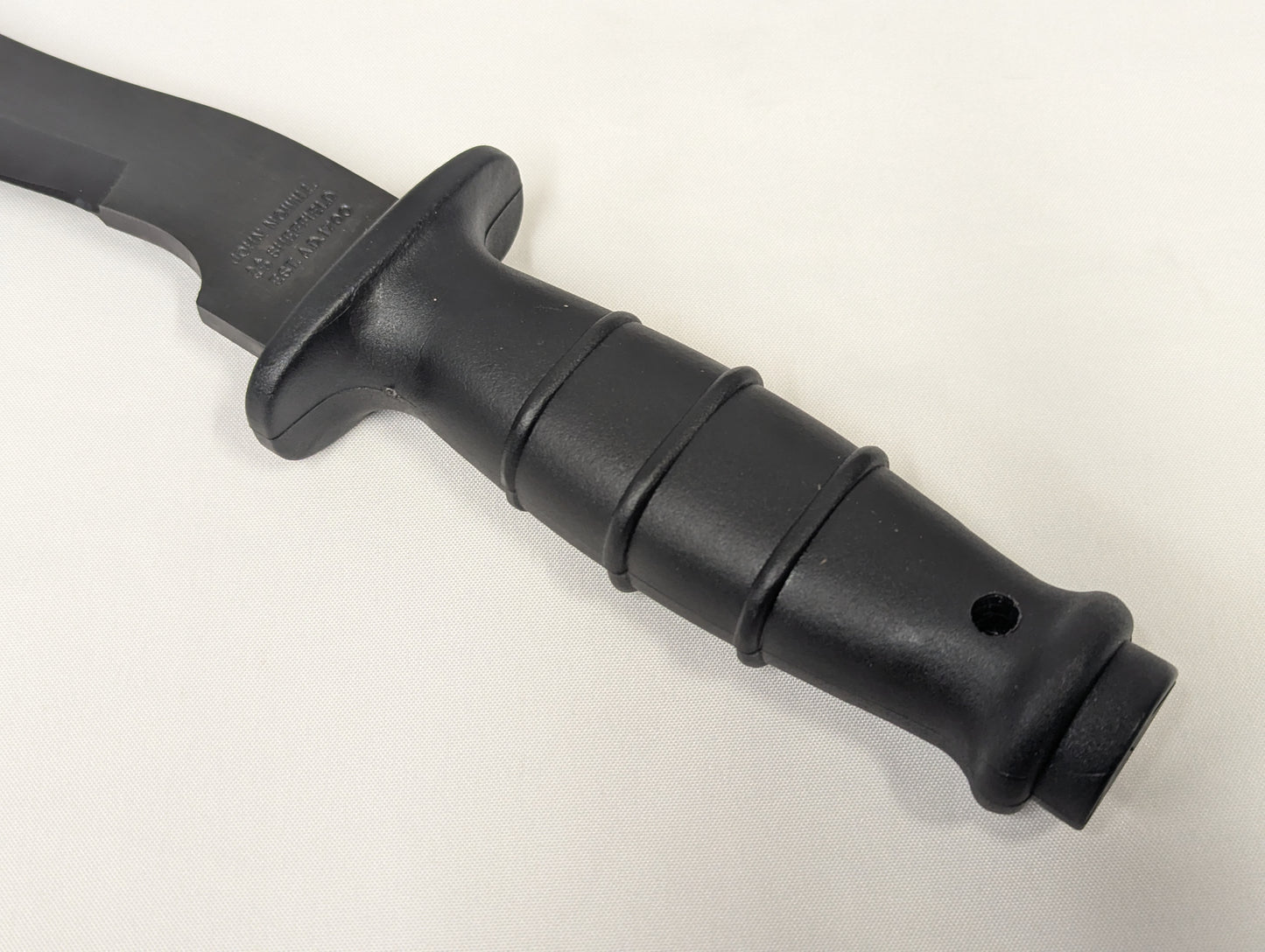 John Nowill & Sons Black Carbon Steel Jungle Knife Machete with Sheath