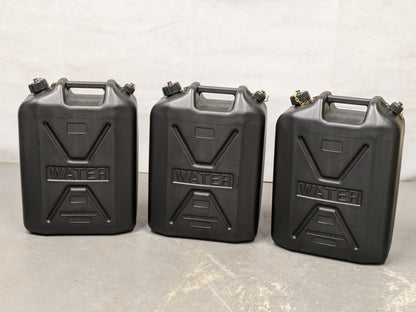 British Army 20L Black Plastic Jerry Can Water Container