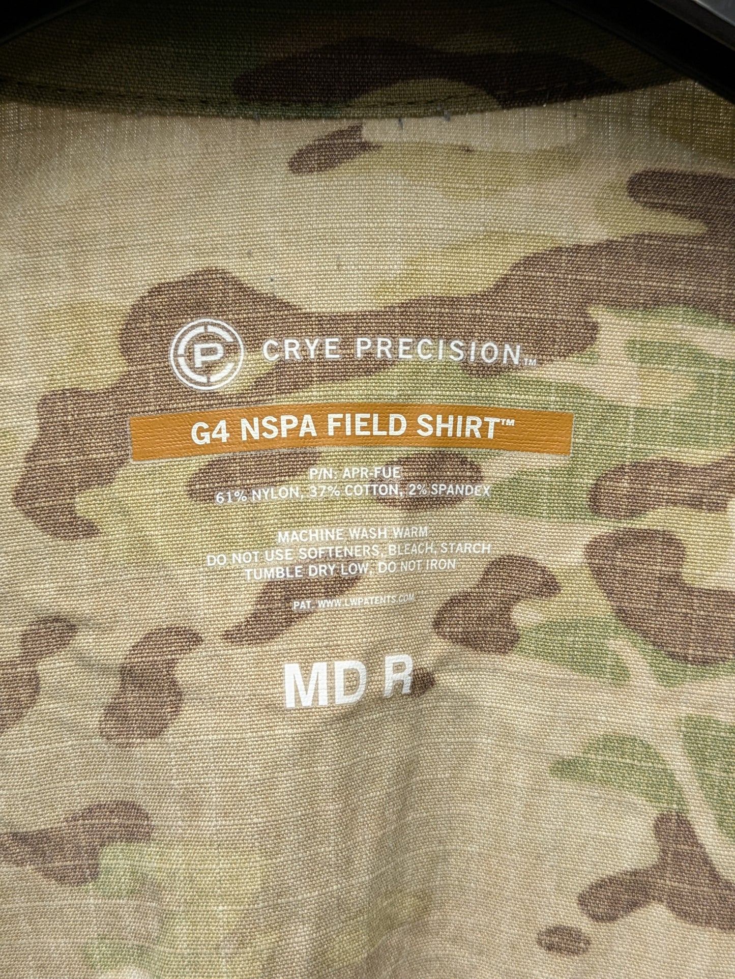 Crye Precision Multicam NSPA G4 Field Shirt - Medium Regular MD R