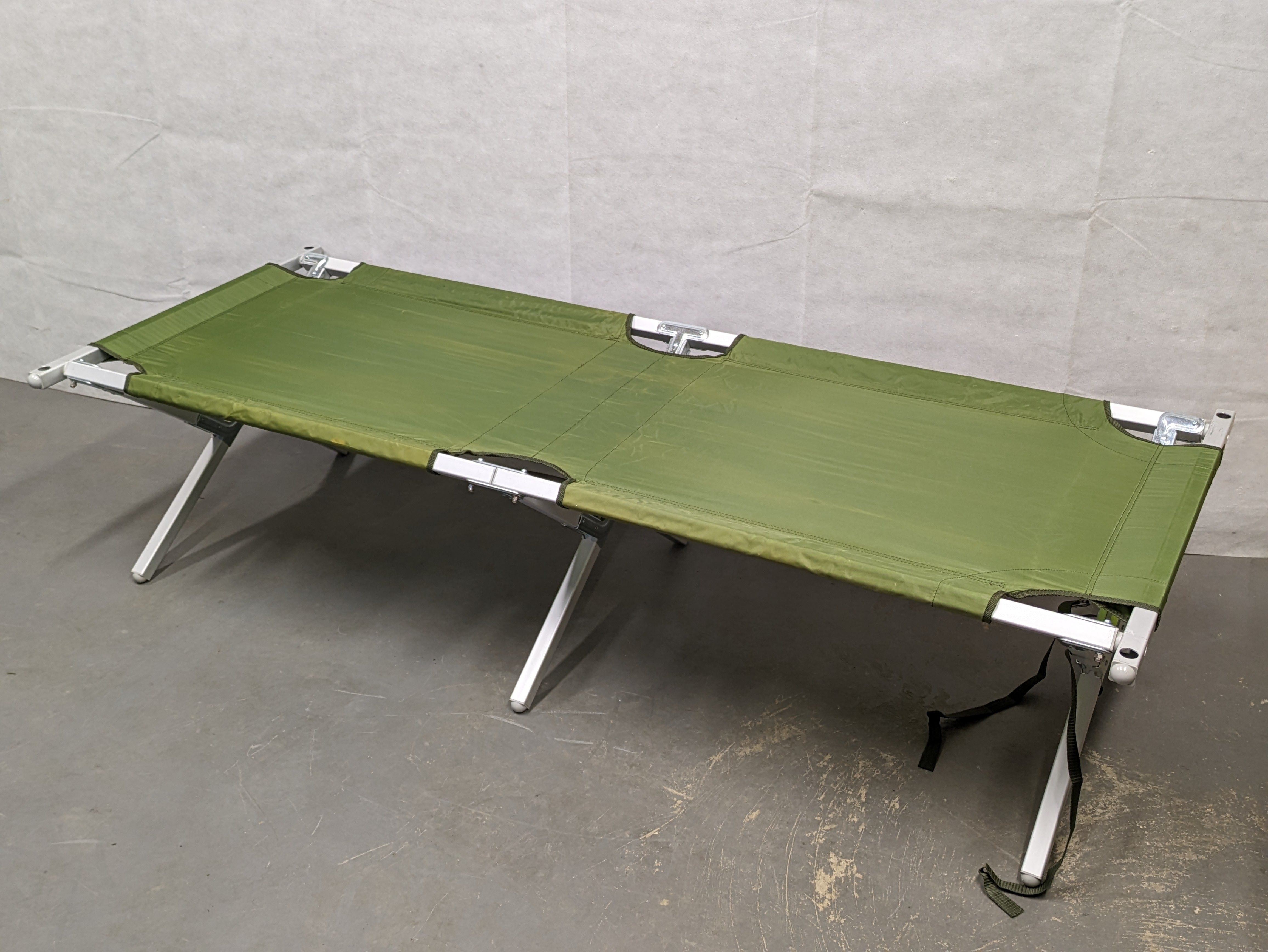 British Army Mk3 Emergency Folding Aluminium Cot Camp Bed with Frame Healys Outlet Store