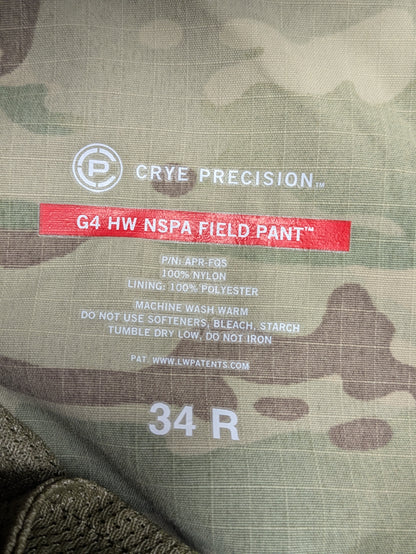 Crye Precision Multicam NSPA G4 Hot Weather Field Trousers - 34 Regular 34R - NEW