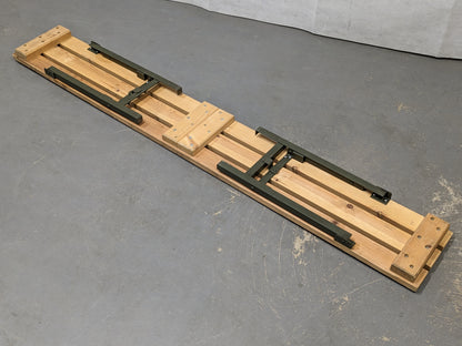 British Army Wooden Trestle Folding Bench