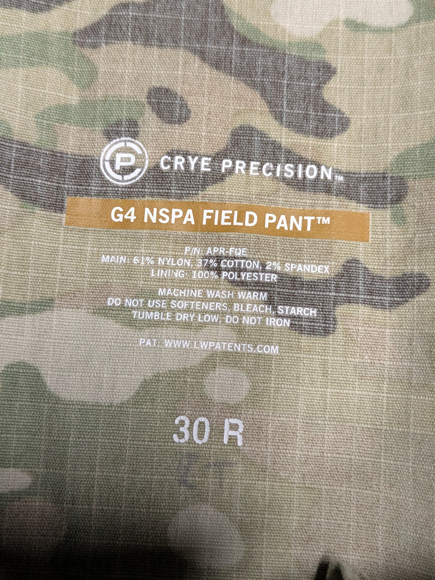 Crye Precision Multicam NSPA G4 Field Trousers - 30 Regular 30R