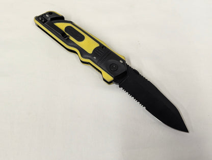 Walther ERK Folding Lock Combo Blade Emergency Rescue Knife with Pouch