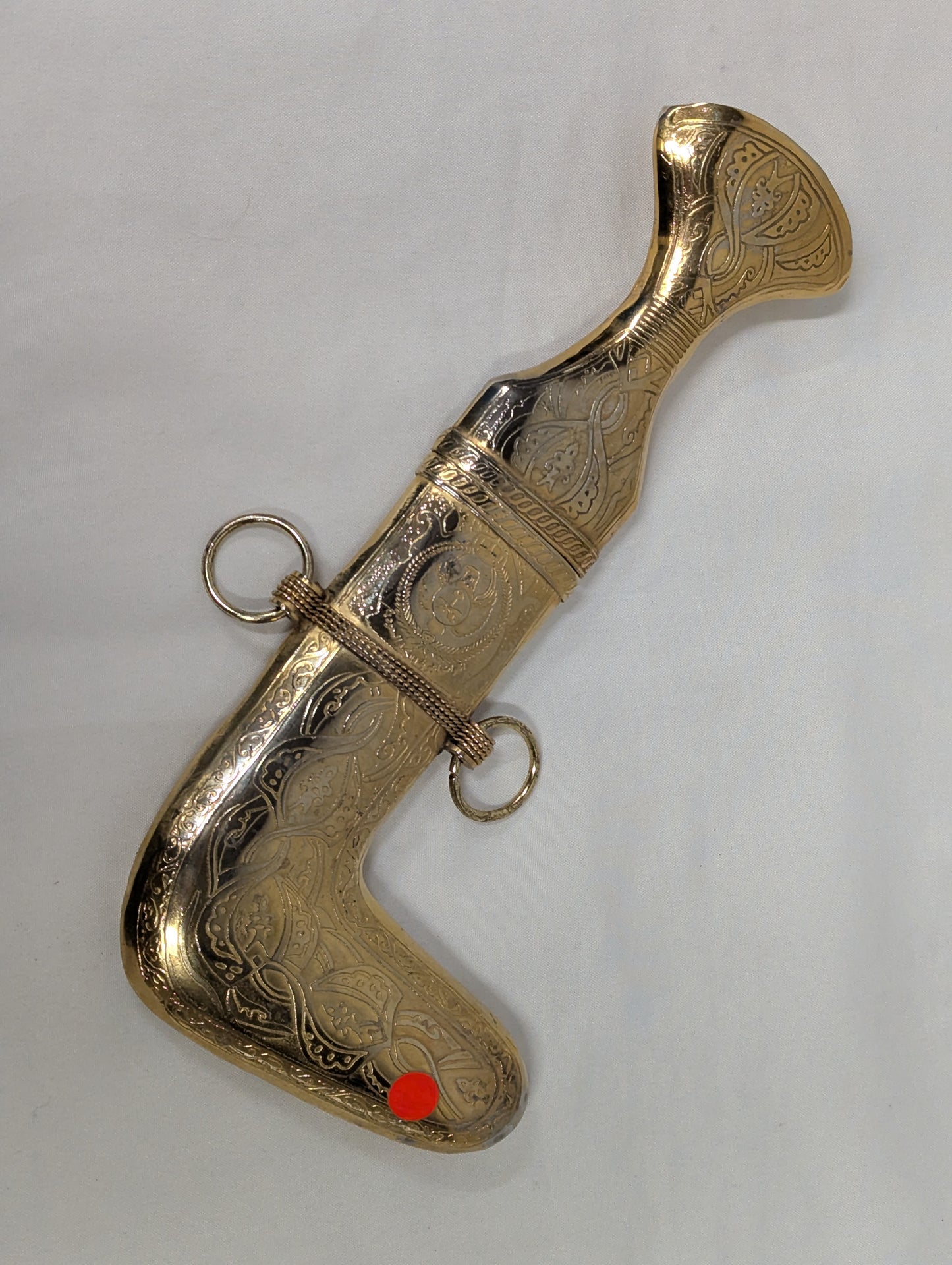 Royal Saudi Arabian Air Force Gold Jambayia Khanjer Dagger with Scabbard Vintage