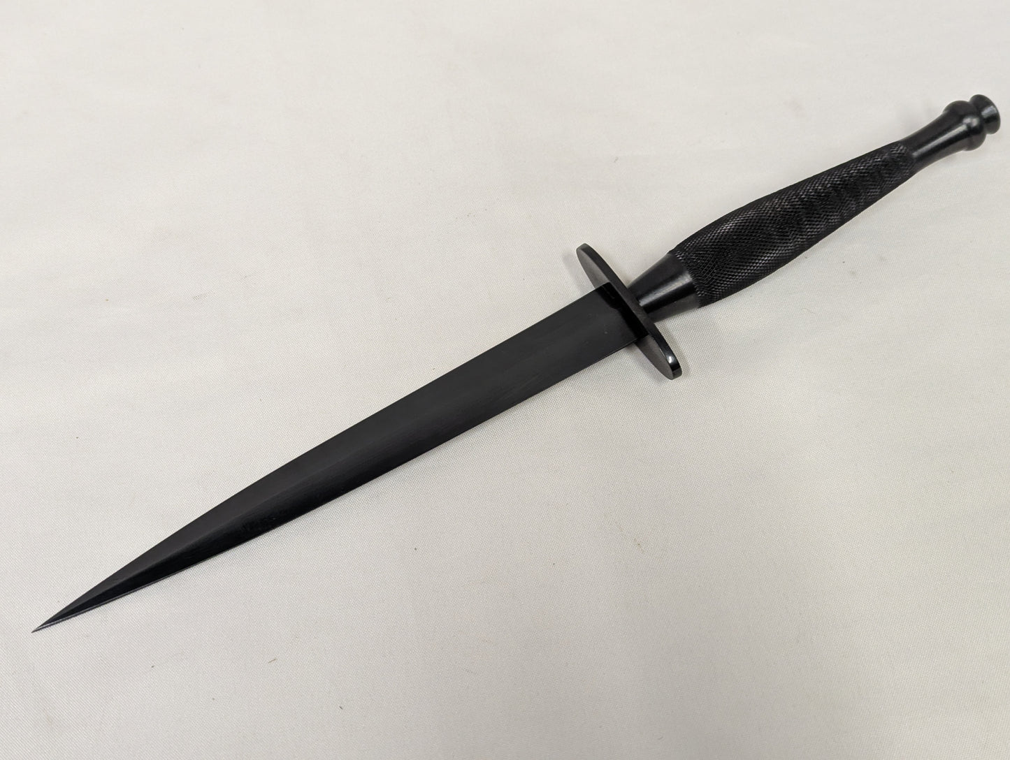 John Nowill & Sons Fairbairn Sykes Black Commando Knife 2nd Pattern with Leg Sheath