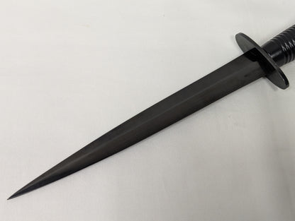 John Nowill & Sons Fairbairn Sykes Black Commando Knife 3rd Pattern with Leg Sheath
