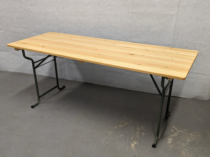 British Army Wooden Trestle Folding Table