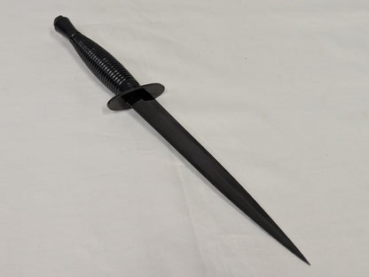John Nowill & Sons Fairbairn Sykes Black Commando Knife 3rd Pattern with Leg Sheath