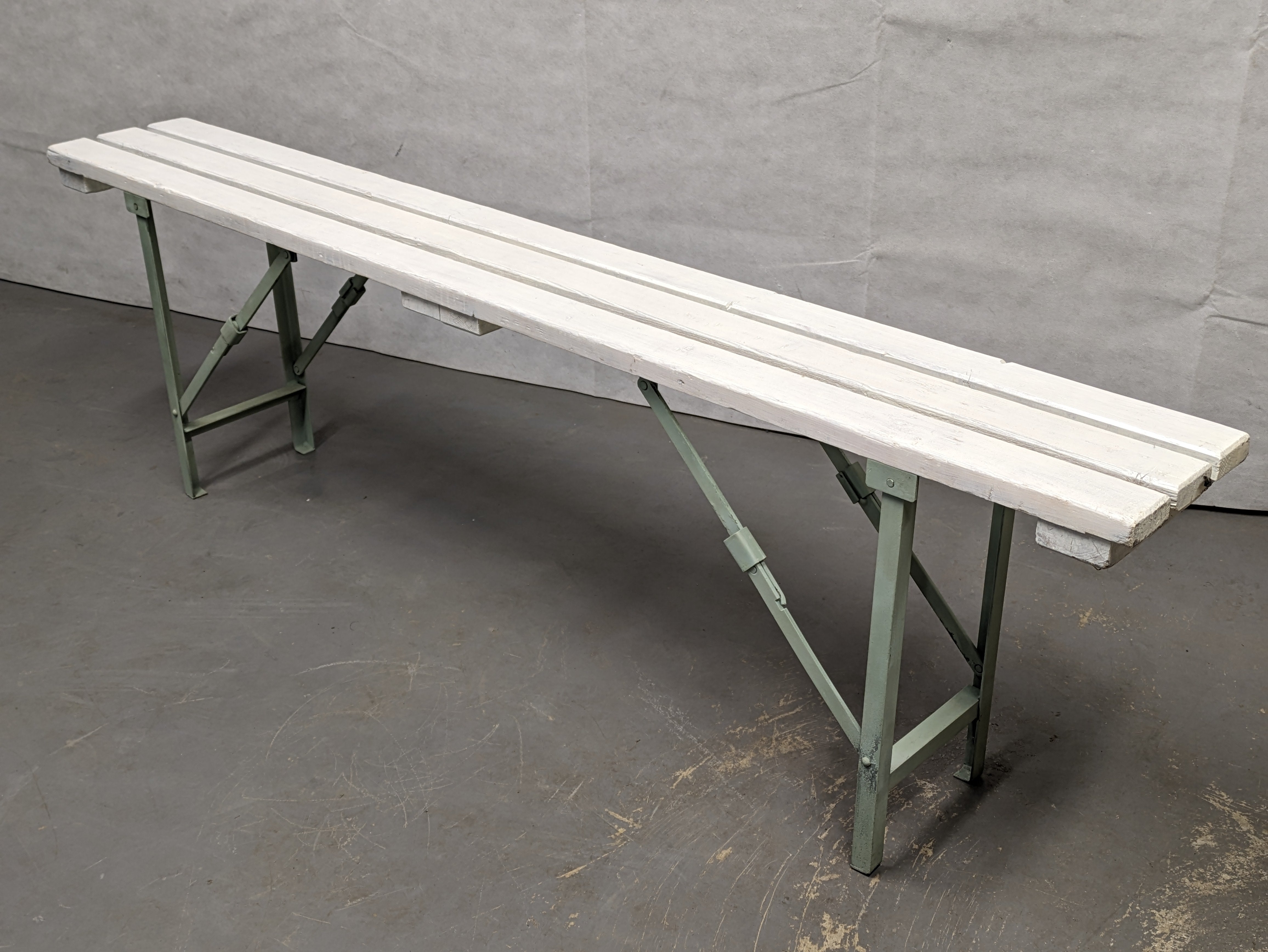 Vintage British Army Military Wooden Trestle Folding Bench Table | HOS ...
