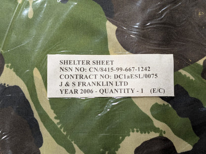 DPM Camo Basha Ground Sheet Waterproof Shelter Cover - NEW