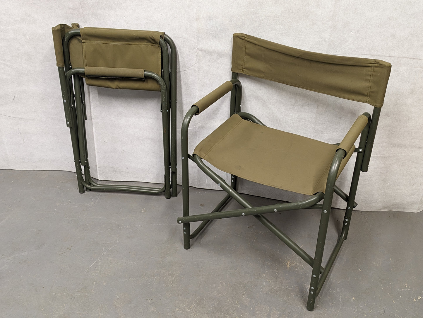 British Army Folding Canvas Recreational Directors Field Chair