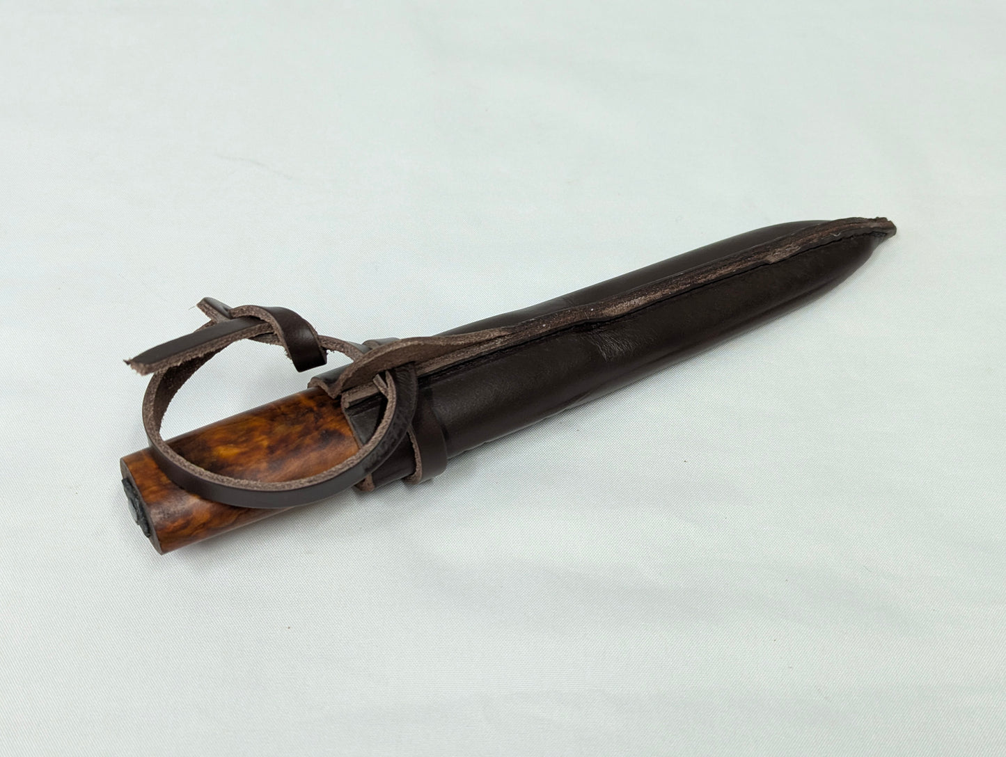 Helle Viking 96 Fixed Blade Hunting Knife with Leather Sheath