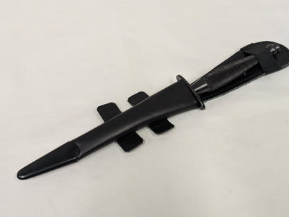 John Nowill & Sons Fairbairn Sykes Black Commando Knife 2nd Pattern with Leg Sheath