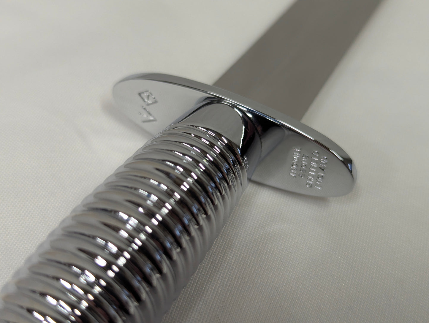 John Nowill & Sons Fairbairn Sykes Chrome Plated Handle 3rd Pattern Commando Knife with Gift Box