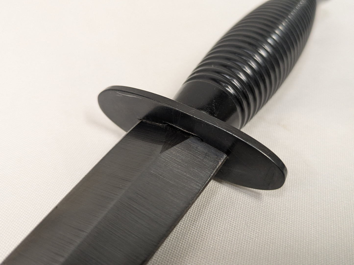 British Army MOD Fairbairn Sykes Fighting Knife Black Commando Dagger with Leg Sheath