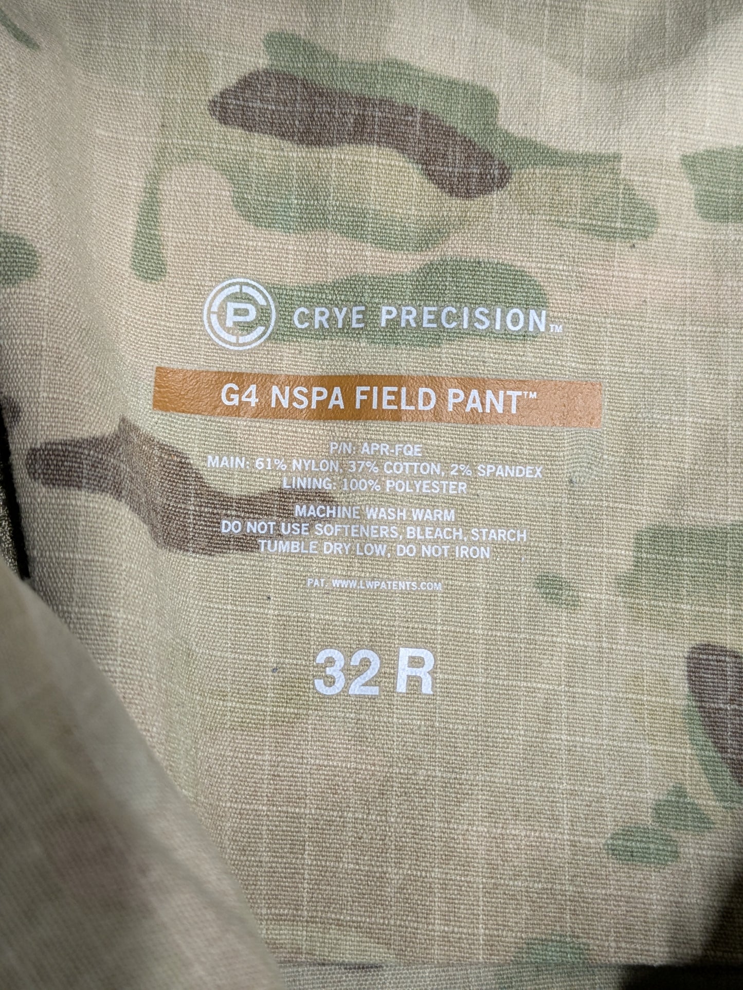 Crye Precision Multicam NSPA G4 Field Trousers - 32 Regular 32R