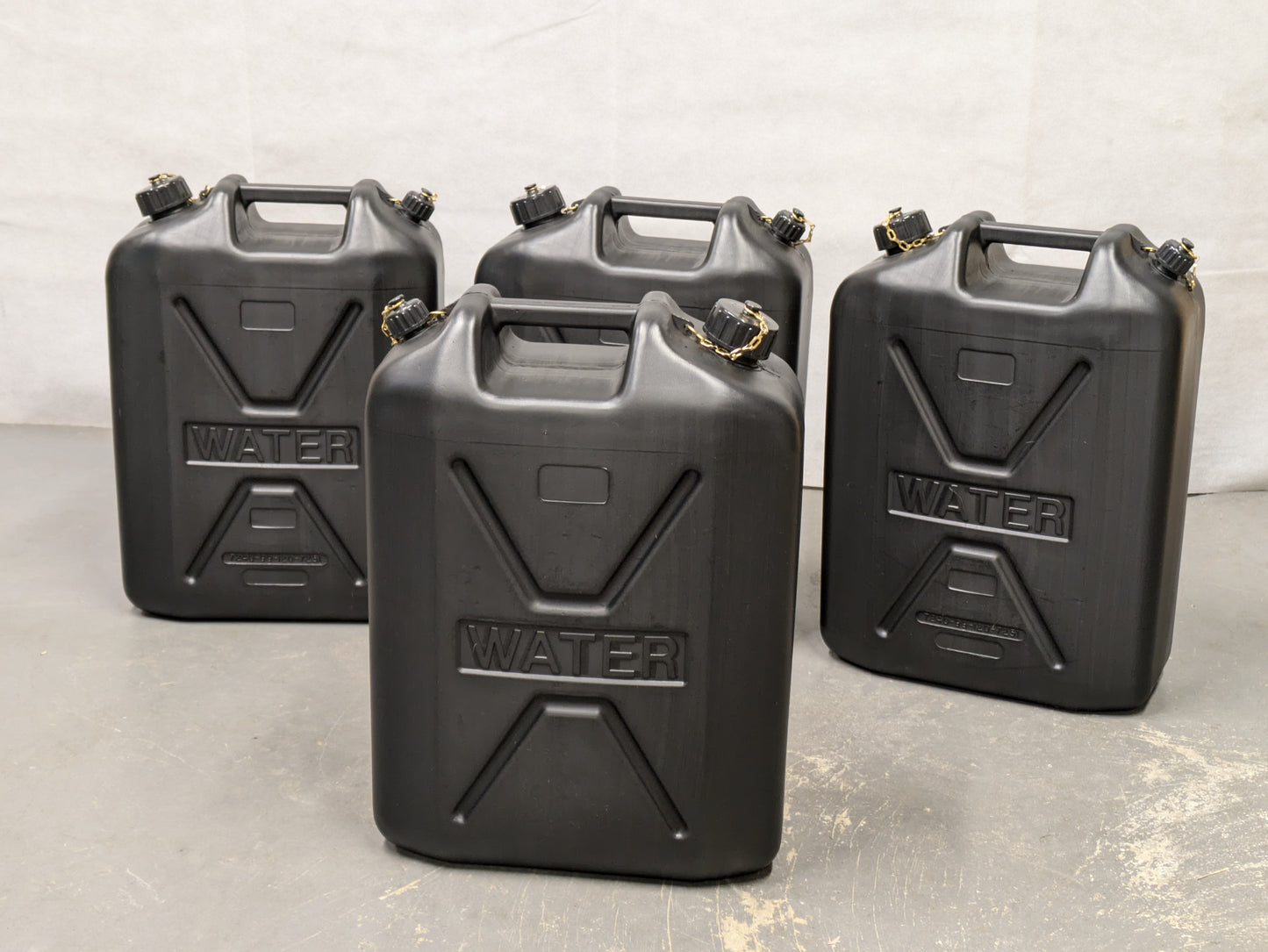 British Army 20L Black Plastic Jerry Can Water Container