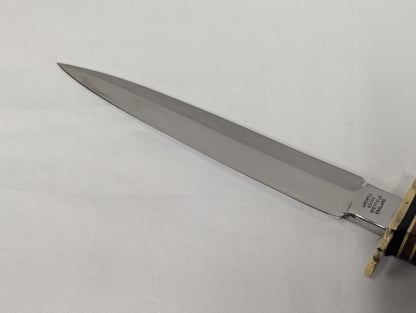 John Nowill & Sons Rosewood Handle Stiletto Commando Knife with Sheath