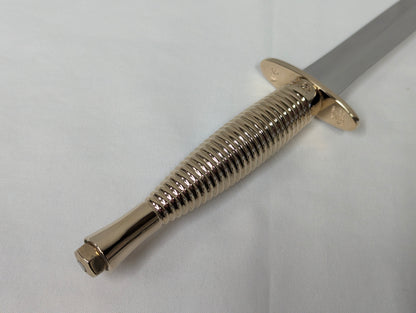 John Nowill & Sons Fairbairn Sykes Gold Plated Handle 3rd Pattern Commando Knife with Gift Box