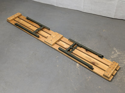 British Army Wooden Trestle Folding Bench