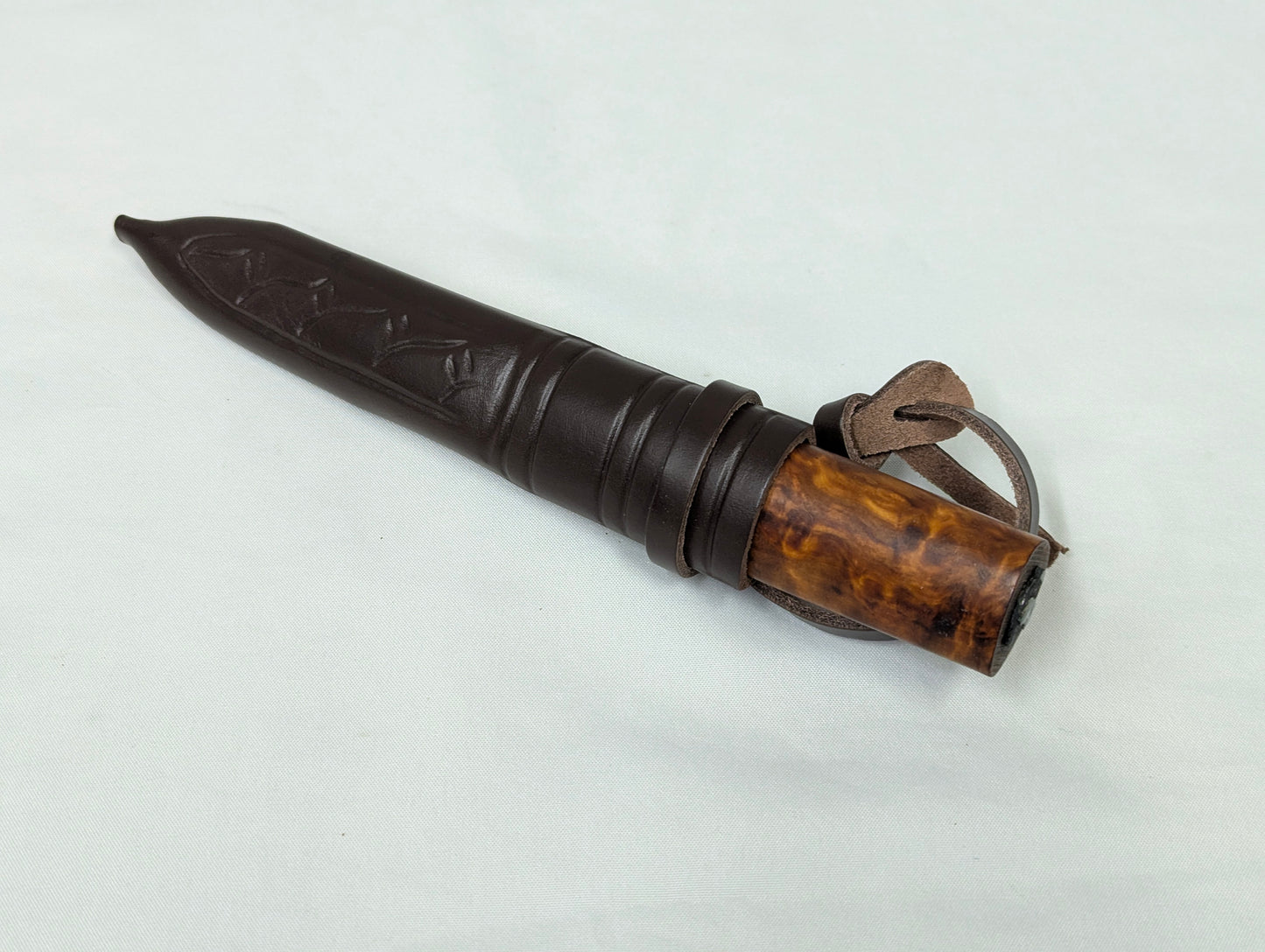 Helle Viking 96 Fixed Blade Hunting Knife with Leather Sheath