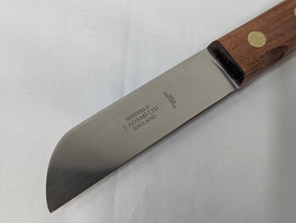 2 Piece Yachtsmans Set Wooden Handle Knife with Marline Spike and Sheath