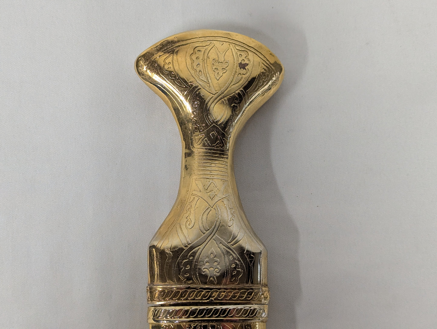 Royal Saudi Arabian Air Force Gold Jambayia Khanjer Dagger with Scabbard Vintage