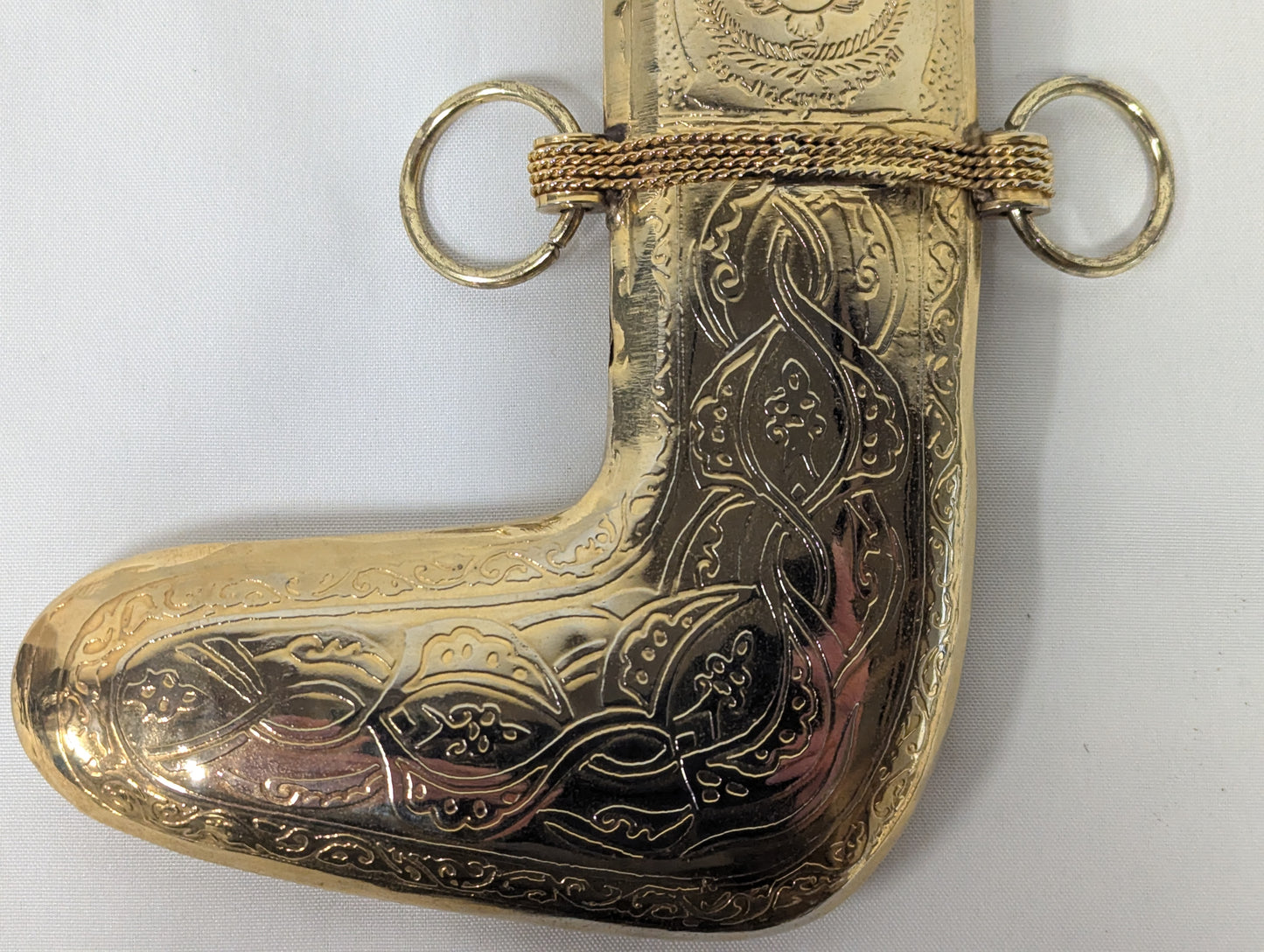 Royal Saudi Arabian Air Force Gold Jambayia Khanjer Dagger with Scabbard Vintage