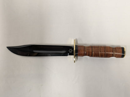 John Nowill & Sons Leather Handle Israeli Army Commando Knife with Sheath