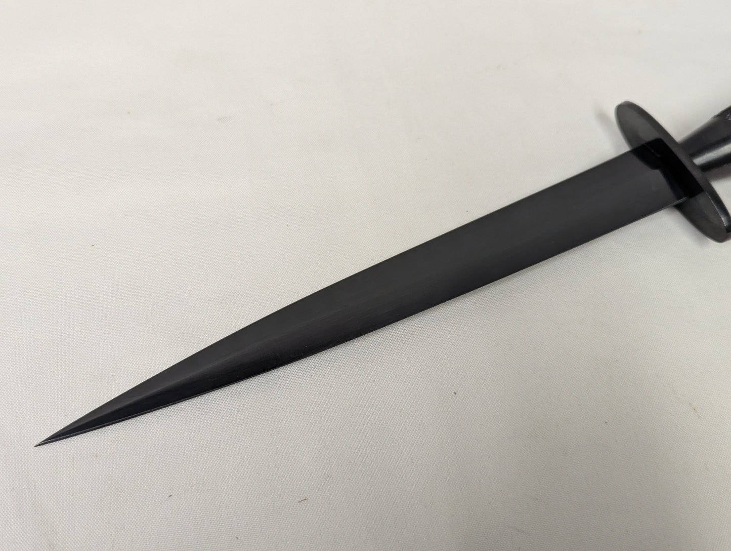 John Nowill & Sons Fairbairn Sykes Black Commando Knife 2nd Pattern with Leg Sheath