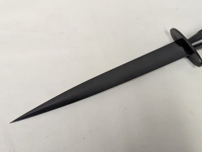 John Nowill & Sons Fairbairn Sykes Black Commando Knife 2nd Pattern with Leg Sheath