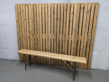 British Army Wooden Trestle Folding Bench