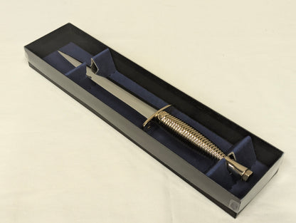 John Nowill & Sons Fairbairn Sykes Gold Plated Handle 3rd Pattern Commando Knife with Gift Box