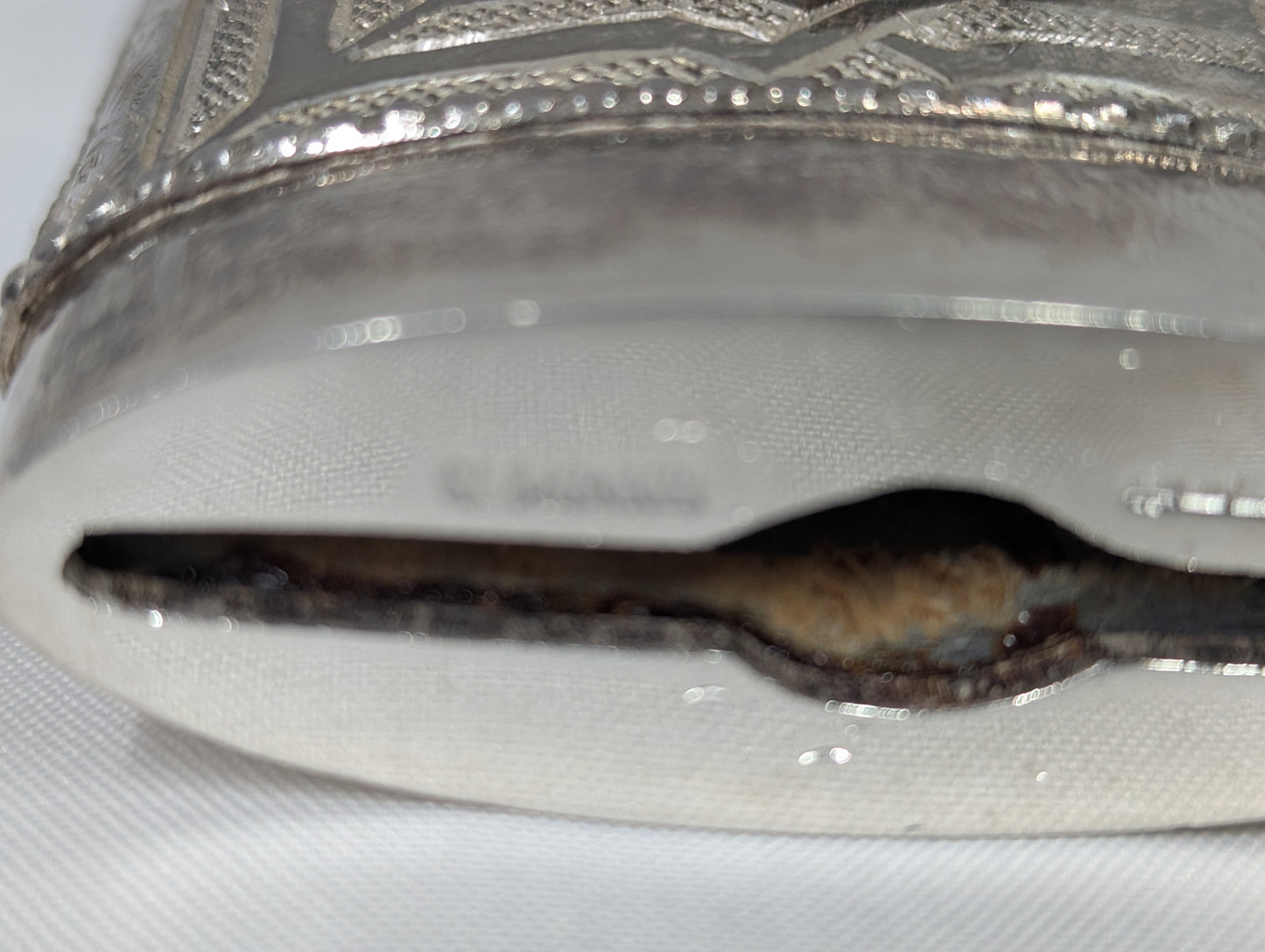 Bahrain Defence Force Silver Khanjer Dagger Scabbard Vintage