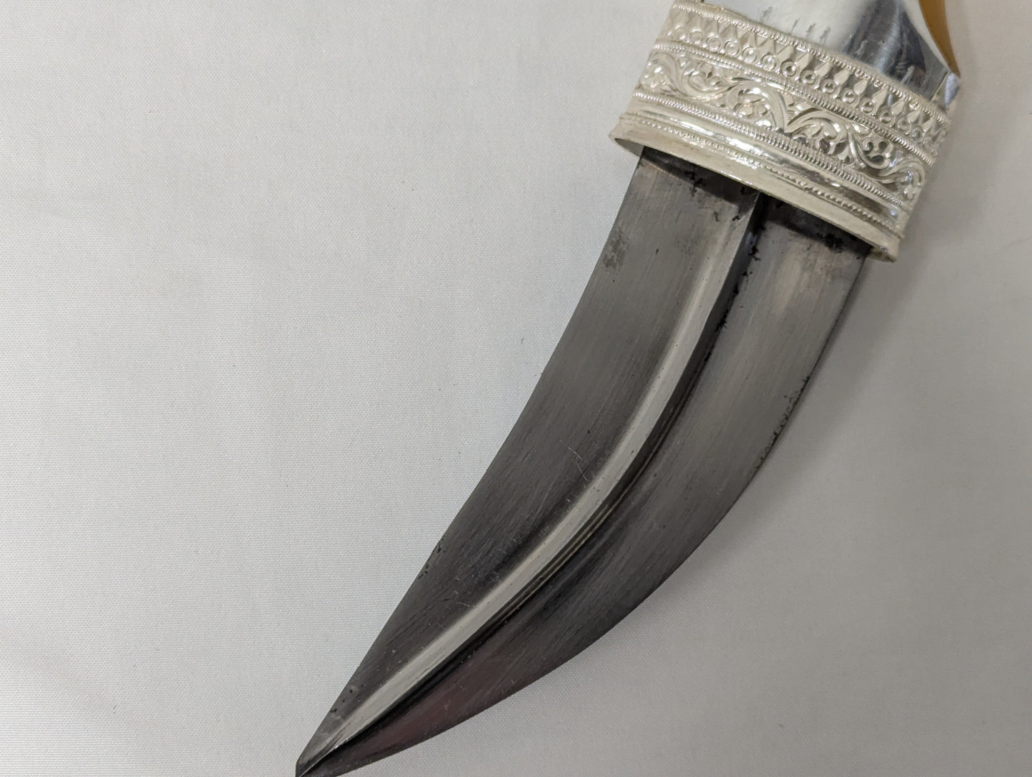 Oman Arabic Silver Khanjer Dagger with Scabbard Vintage