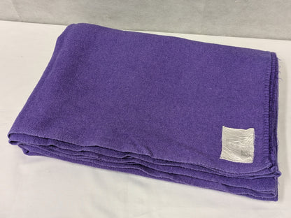 British Army Vintage Wool Thick Woolen Blanket 2.15m x 1.55m - Dated 1974