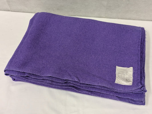 British Army Vintage Wool Thick Woolen Blanket 2.15m x 1.55m - Dated 1974