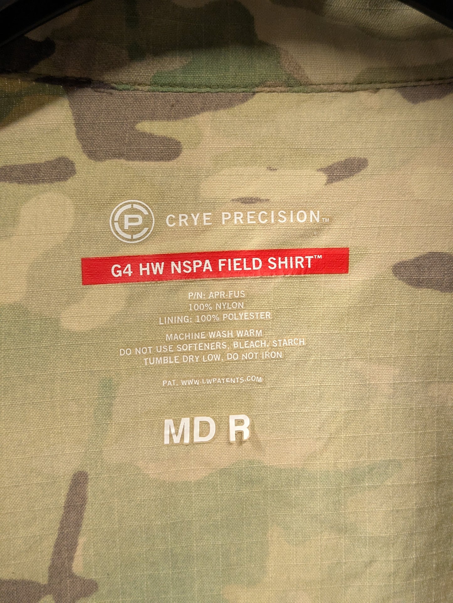 Crye Precision Multicam NSPA G4 Hot Weather Field Shirt - Medium Regular MD R