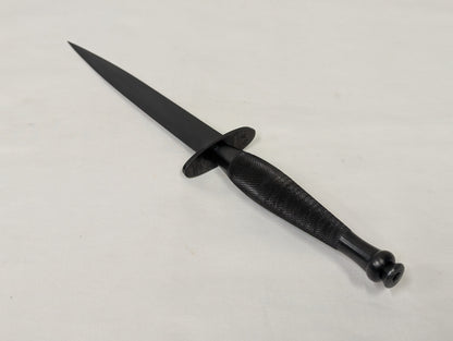John Nowill & Sons Fairbairn Sykes Black Commando Knife 2nd Pattern with Leg Sheath