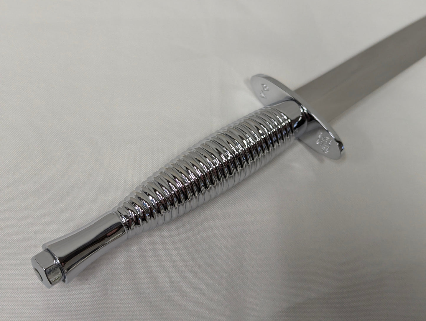 John Nowill & Sons Fairbairn Sykes Chrome Plated Handle 3rd Pattern Commando Knife with Gift Box