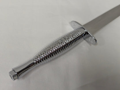 John Nowill & Sons Fairbairn Sykes Chrome Plated Handle 3rd Pattern Commando Knife with Gift Box
