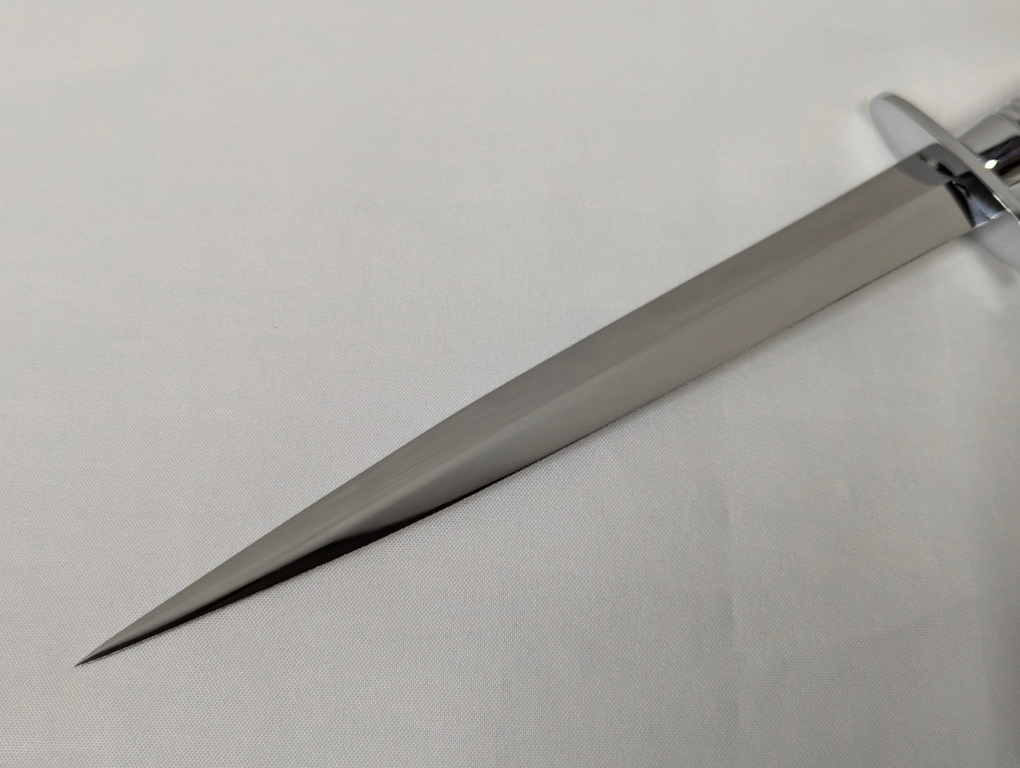 John Nowill & Sons Fairbairn Sykes Chrome Plated Handle 3rd Pattern Commando Knife with Gift Box