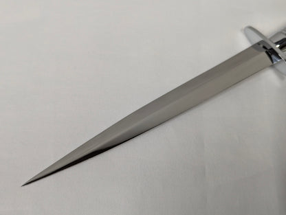 John Nowill & Sons Fairbairn Sykes Chrome Plated Handle 3rd Pattern Commando Knife with Gift Box
