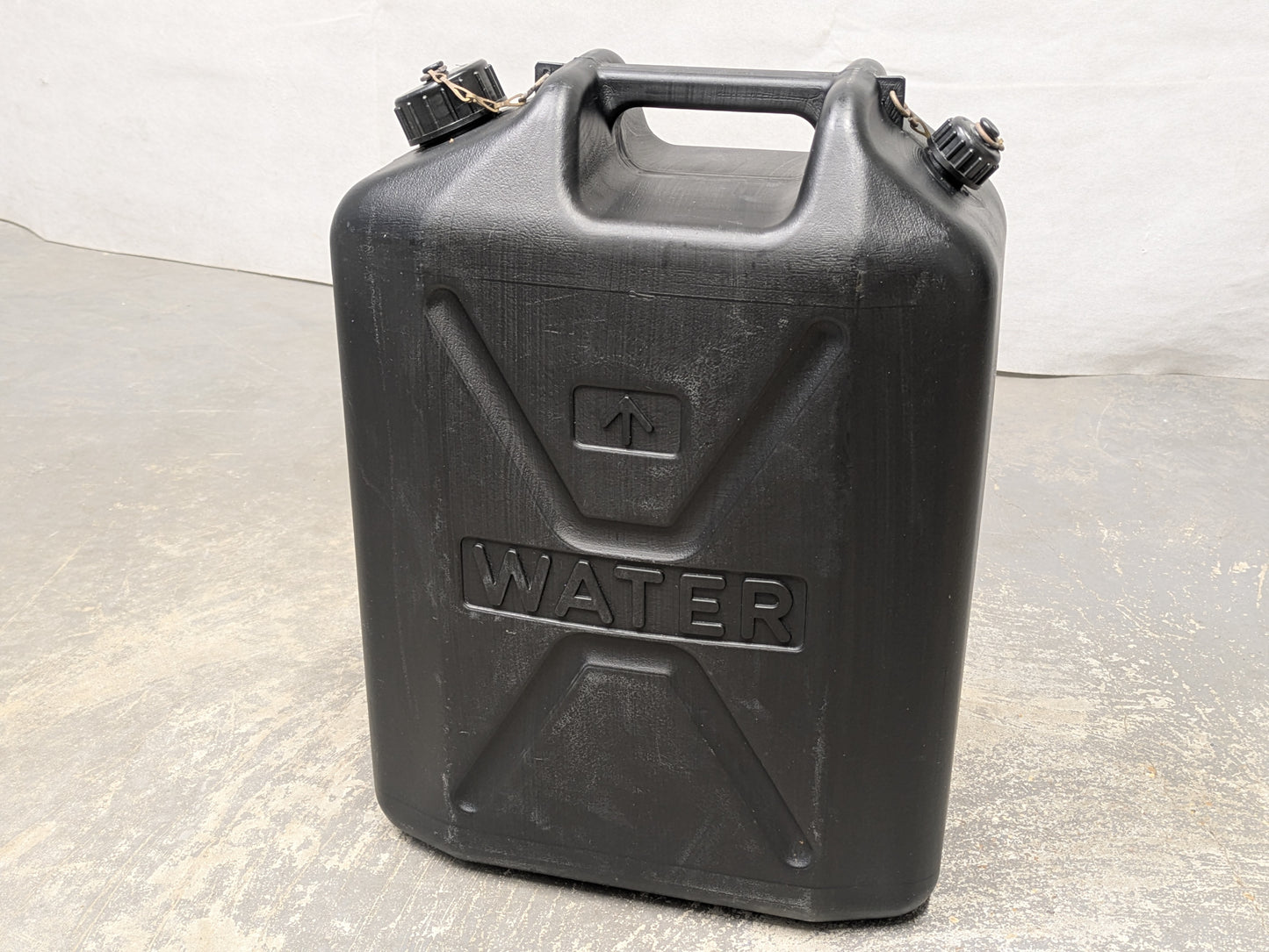 British Army 20L Black Plastic Jerry Can Water Container